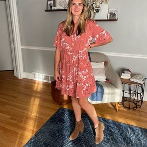 Loft Pink Smock Dress